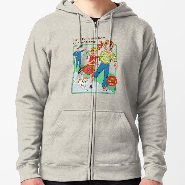 Let's Run Away Zipped Hoodie
