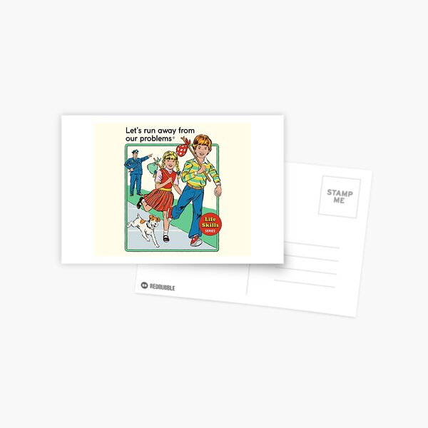 Let's Run Away Postcard
