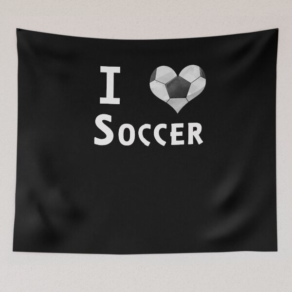 Item preview, I Love Soccer Football Heart Ball Fan Designs designed and sold by SpiritWestDesig.