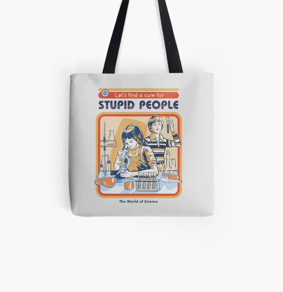 A Cure For Stupid People All Over Print Tote Bag