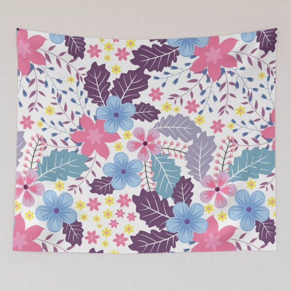 Artikelvorschau, Rosa blaues und purpurrotes Blumen entworfen und verkauft von pugmom4.