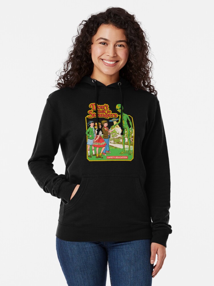 Alternate view of Don't Talk To Strangers Lightweight Hoodie