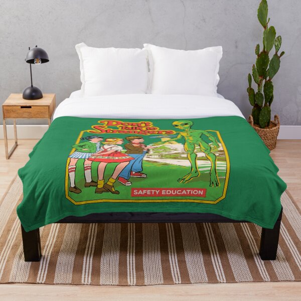 Don't Talk To Strangers Throw Blanket