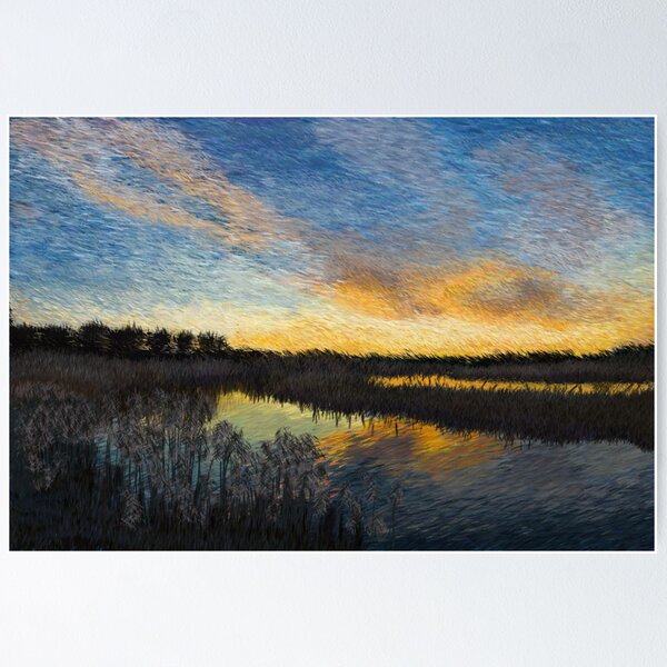 Item preview, Blessed Evening - Sunset on the lake designed and sold by bnispel22.