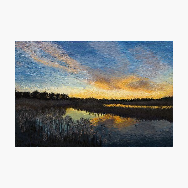 Item preview, Blessed Evening - Sunset on the lake designed and sold by bnispel22.