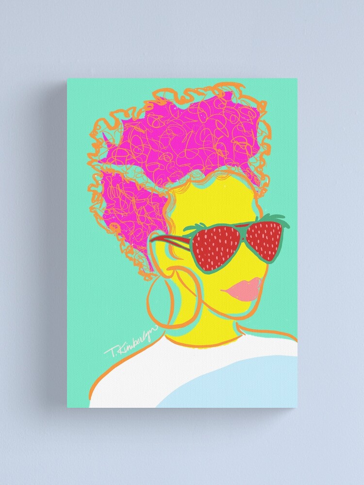 Alternate view of Fresh Fruit- Strawberry Lady Pop Art Canvas Print