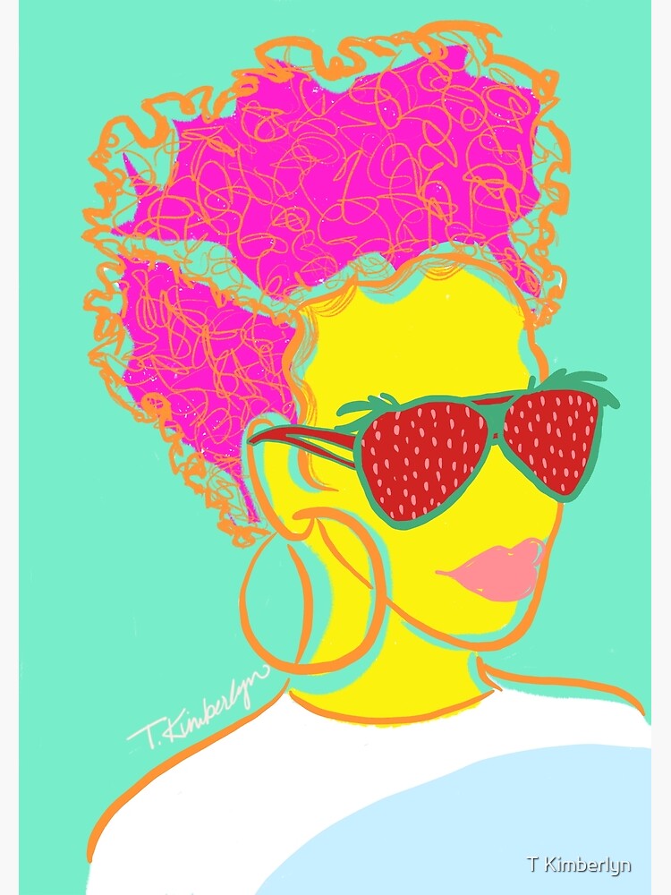 Thumbnail 3 of 3, Canvas Print, Fresh Fruit- Strawberry Lady Pop Art designed and sold by T Kimberlyn.