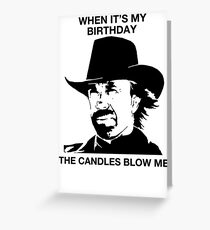 Tarjeta de felicitación Chuck Norris es una divertida camiseta de cumpleaños dura