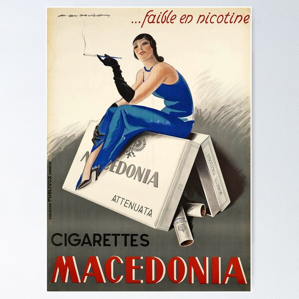 Item preview, Vintage Italian Cigarette Poster designed and sold by Sasha Art Gallery.