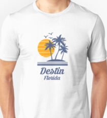 Destin Florida Shirt State Home City Tourist Travel Souvenir Gift Beach Slim Fit T-Shirt