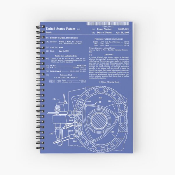 Aperçu de l'œuvre Brevet de moteur rotatif Mazda Wankel (clair sur l'obscurité) créée et vendue par zer0ctane.