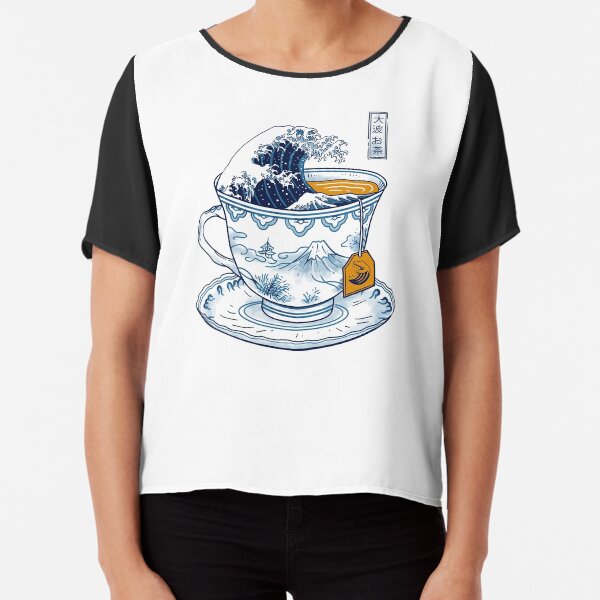The Great Kanagawa Tea Chiffon Top