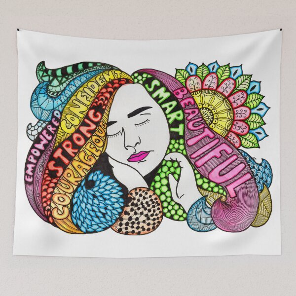 Item preview, Watercolor Doodle | Girl Power designed and sold by OliviaJDMin.