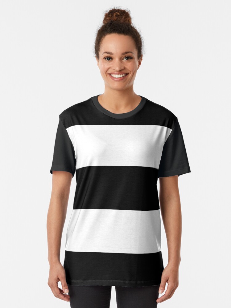 Black & White Wide Horizontal Stripes #2