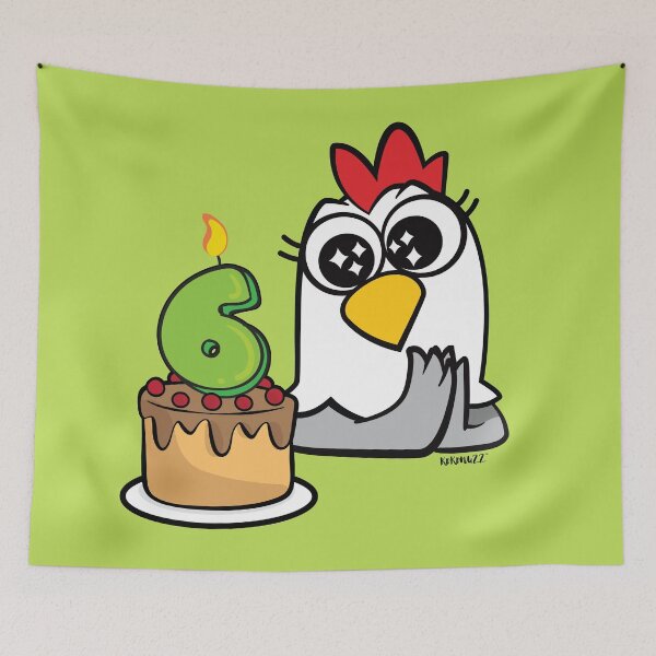 Aperçu de l'œuvre Anniversaire / 6 ans avec GINA the chicken créée et vendue par Kokonuzz.