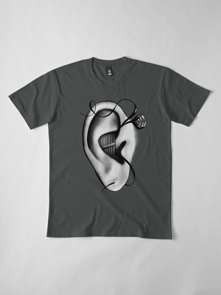 Alternate view of Ear Monster Weird Art Premium T-Shirt