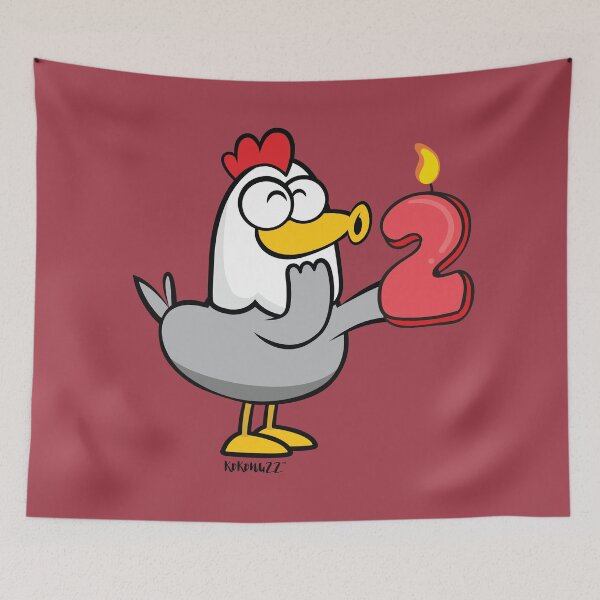 Item preview, 2 year Birthday / 2nd anniversary celebration with GINA the hen designed and sold by Kokonuzz.