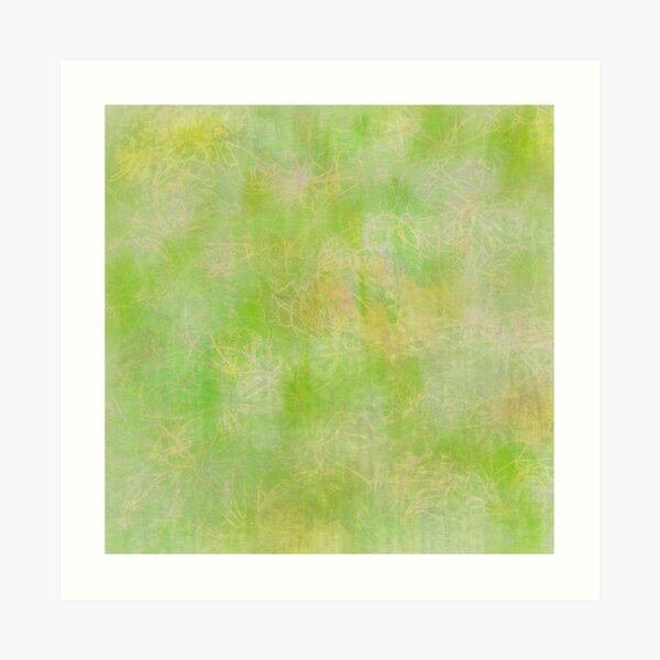Lime Green Subtle Batik Print Art Print