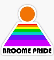 Broome Pride Logo - black Sticker