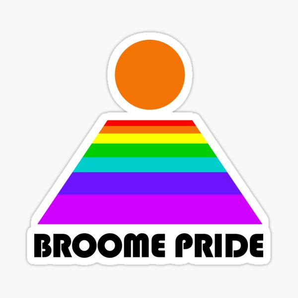 Broome Pride Logo - black Sticker