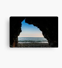 Charlestown Beach Cave,South Cornwall Canvas Print