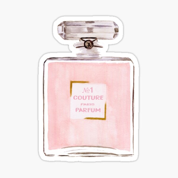 Pink Perfume Bottle Sticker
