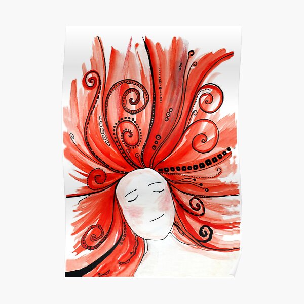 Red Haired Woman Posters Redbubble