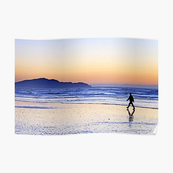 Strolling at Sunset Poster