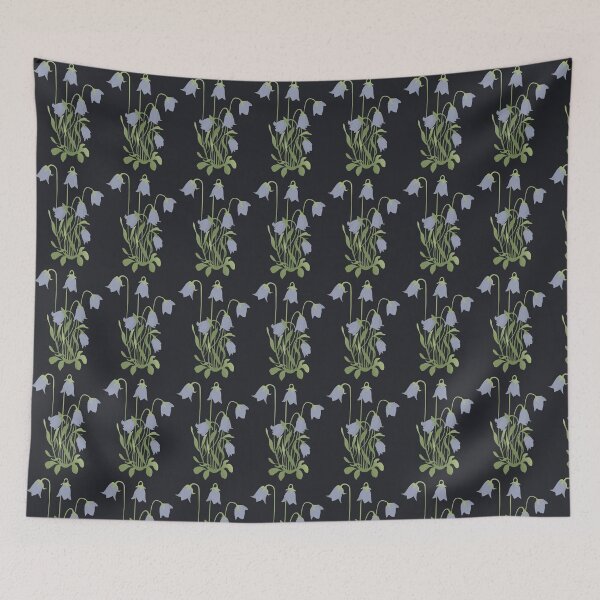 Item preview, Purple Bellflower on Black Field designed and sold by countercolour.
