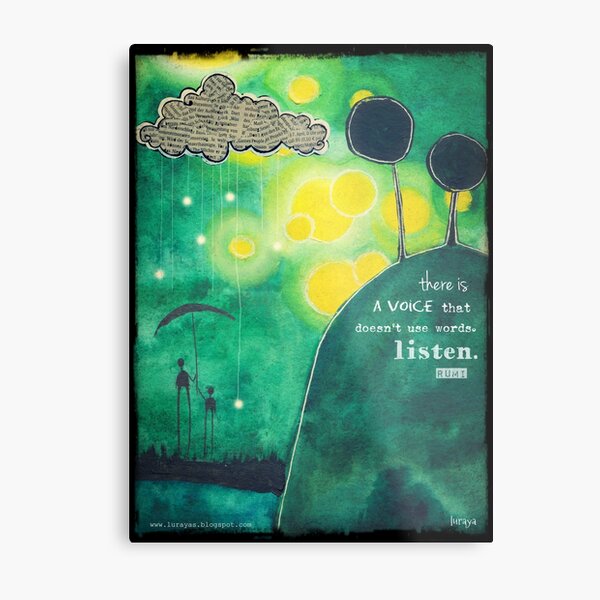rumi, listen Metal Print