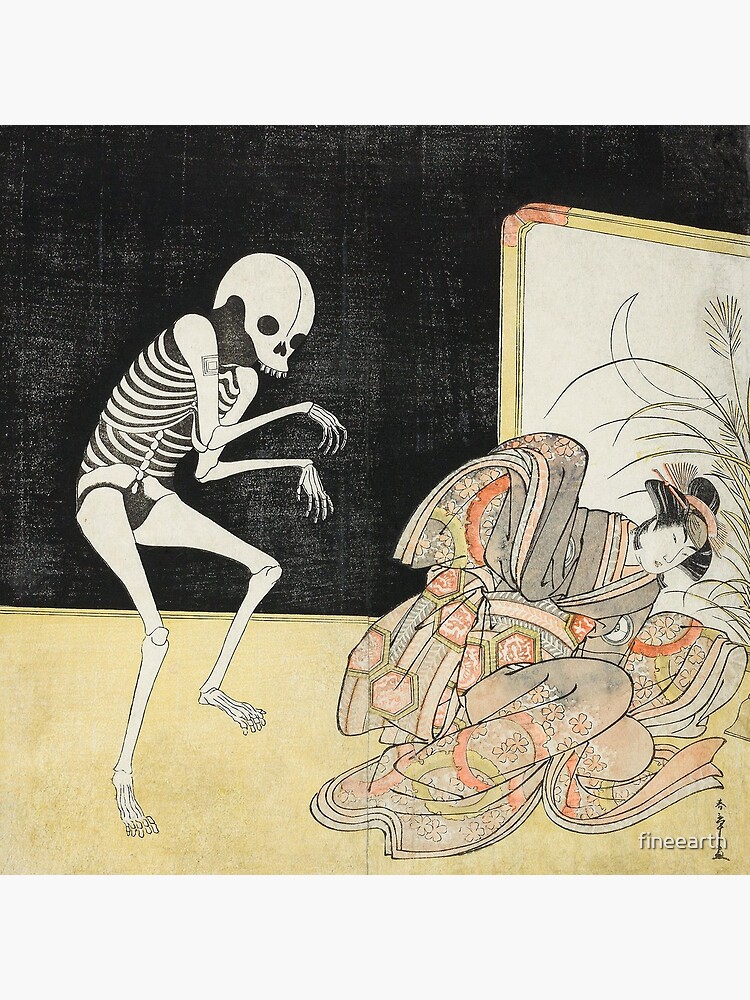 Skeleton Japanese Print Katsukawa Shunsho Art Print