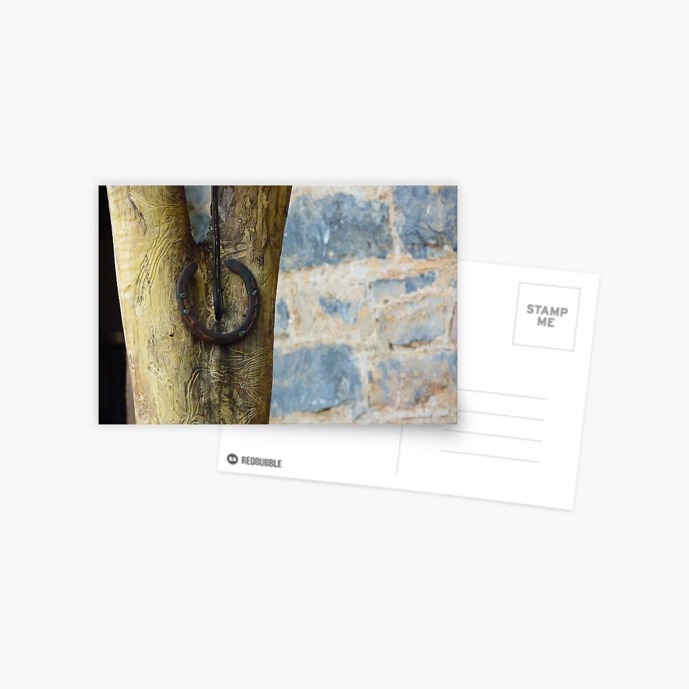 The tie up rail at The Stables Tavern, Wee Jasper Postcard