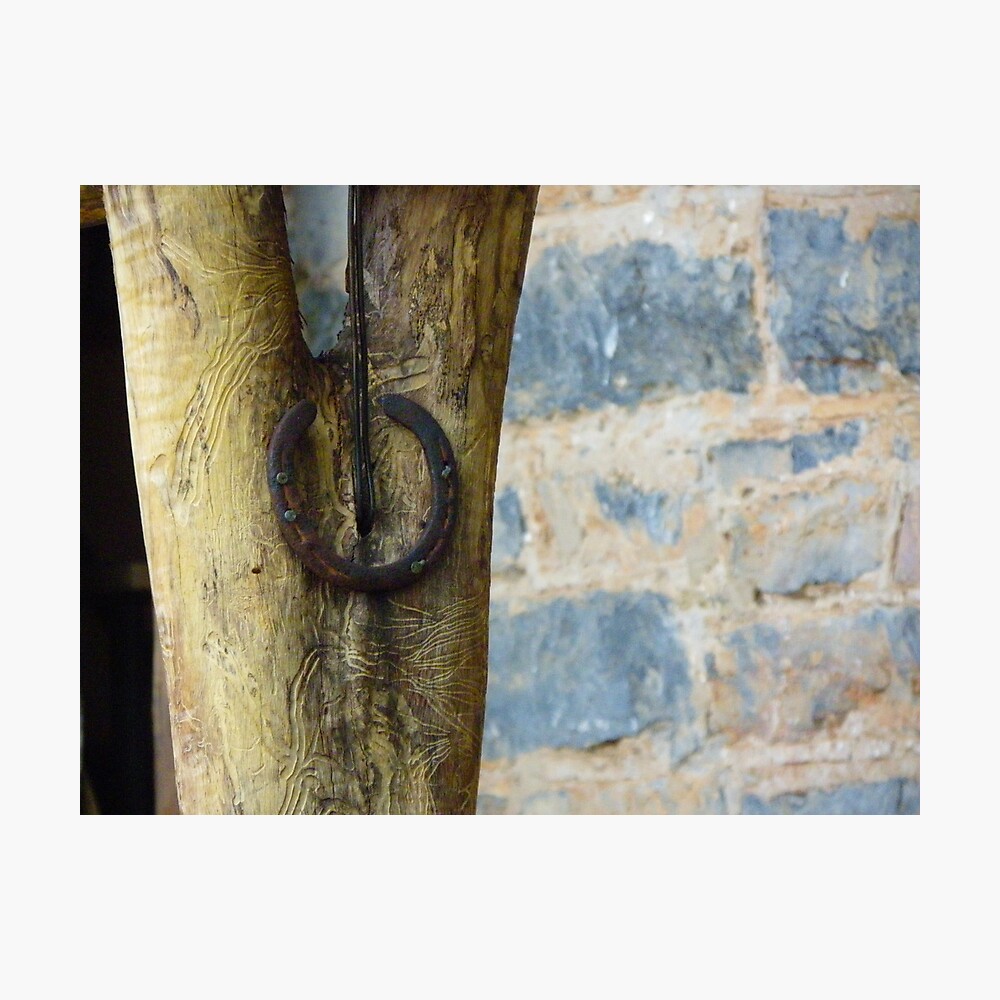 The tie up rail at The Stables Tavern, Wee Jasper Postcard