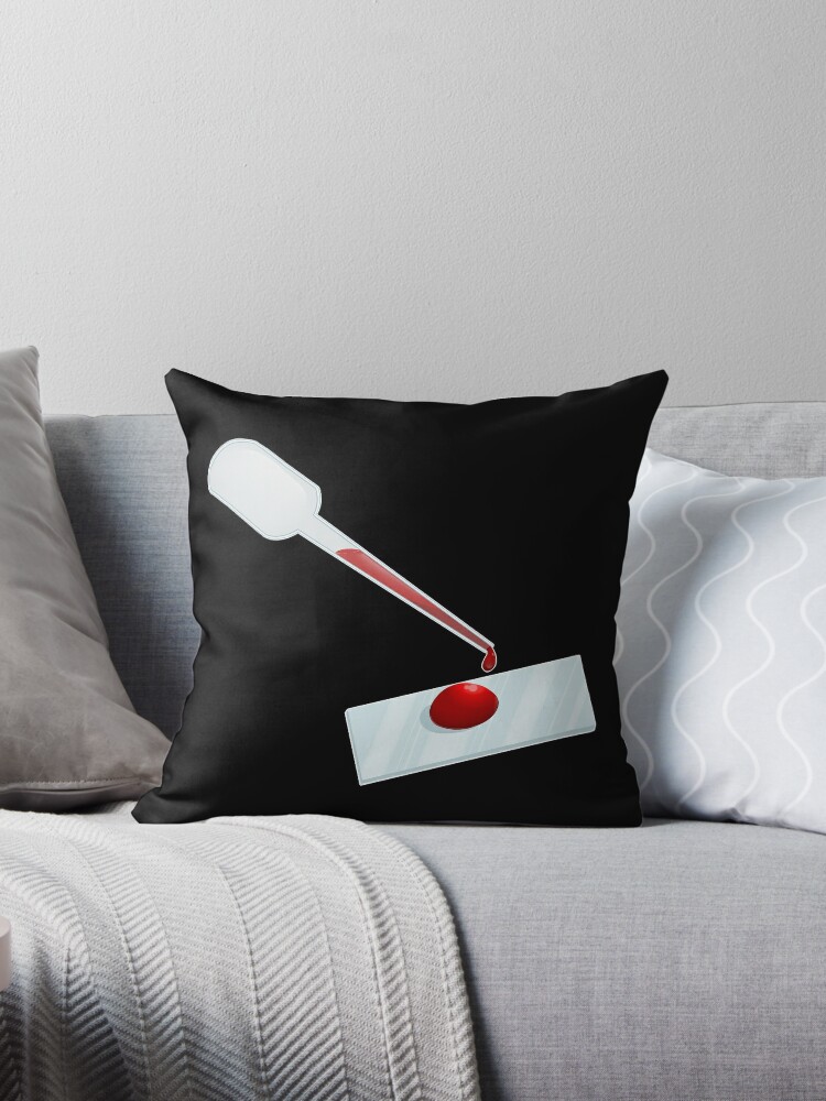 Dexter Blood Slide Throw Pillow By Peachiekyuu