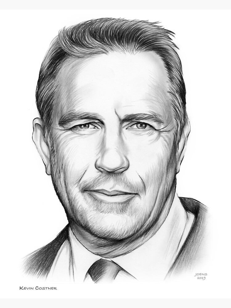 Kevin Costner Poster By Gregchapin Redbubble   Flat,750x,075,f Pad,750x1000,f8f8f8.u3 