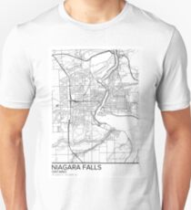 Niagara Falls map poster print wall art, Ontario gift printable, Home and Nursery, Modern map decor for office, Map Art, Map Gifts Unisex T-Shirt
