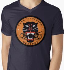 Cherche Strike Détruire Tank Destroyer Emblème T-shirt col V homme