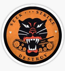 Seek Strike Destroy Tank Destroyer Emblem Sticker