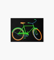 Neon Bike with Orange and Green Art Board Print