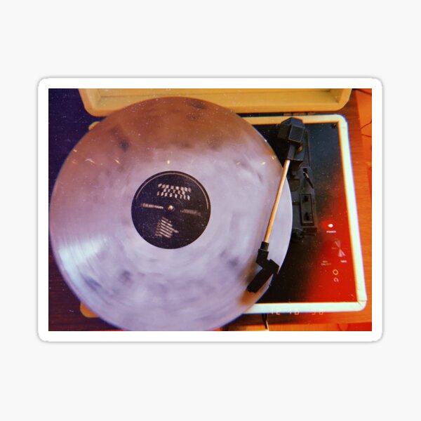 Record Player with Vinyl Sticker