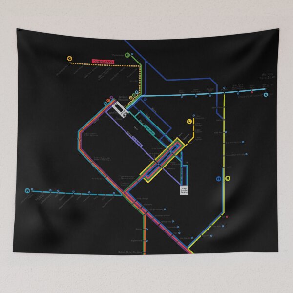 Item preview, RTD Denver Map designed and sold by Alec Gettert.
