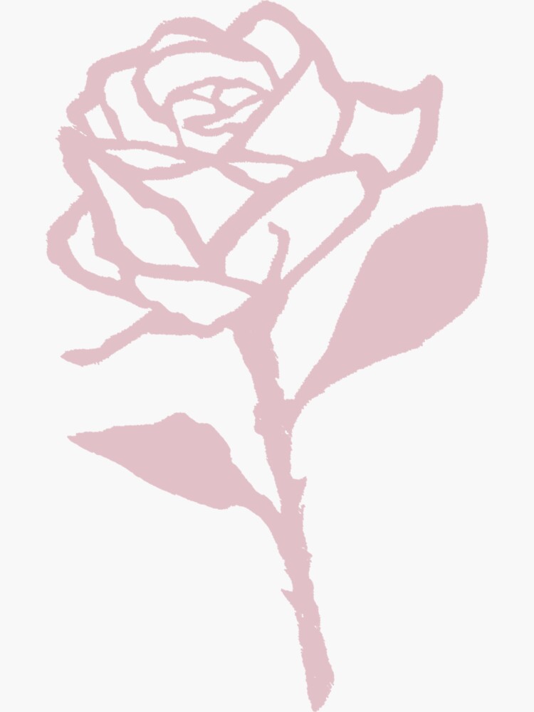 "Pink Rose" Sticker by amychasse Redbubble