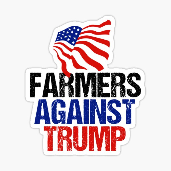 Vista previa del artículo con la obra «Los agricultores contra Donald Trump», diseñado y vendido por Epic Love Designs.