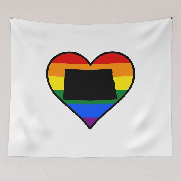 Item preview, North Dakota Gay Pride Heart designed and sold by fearcity.