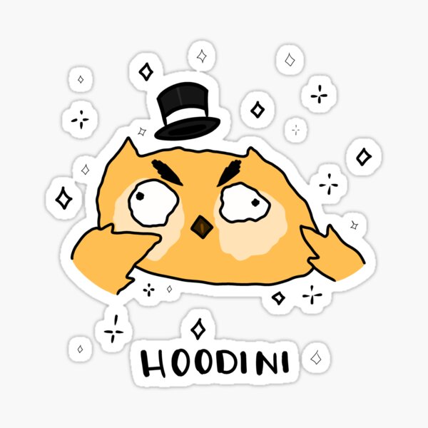 HOODINI HOO Sticker