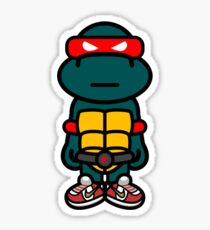 Red Renaissance Turtle Sticker