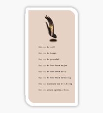 Metta: Theravada Buddhism Loving Kindness Meditation 'May you be well’ Sticker