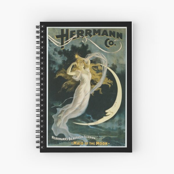Vintage Herrmann Co. Magic Poster Spiral Notebook