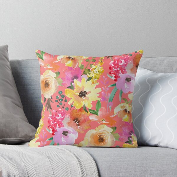 Item preview, Orange Blue and Pink Floral Pattern designed and sold by ArtKingdom.