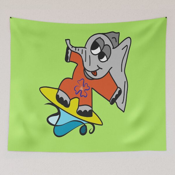 Item preview, Surfing elephant designed and sold by ALEFANTICA.